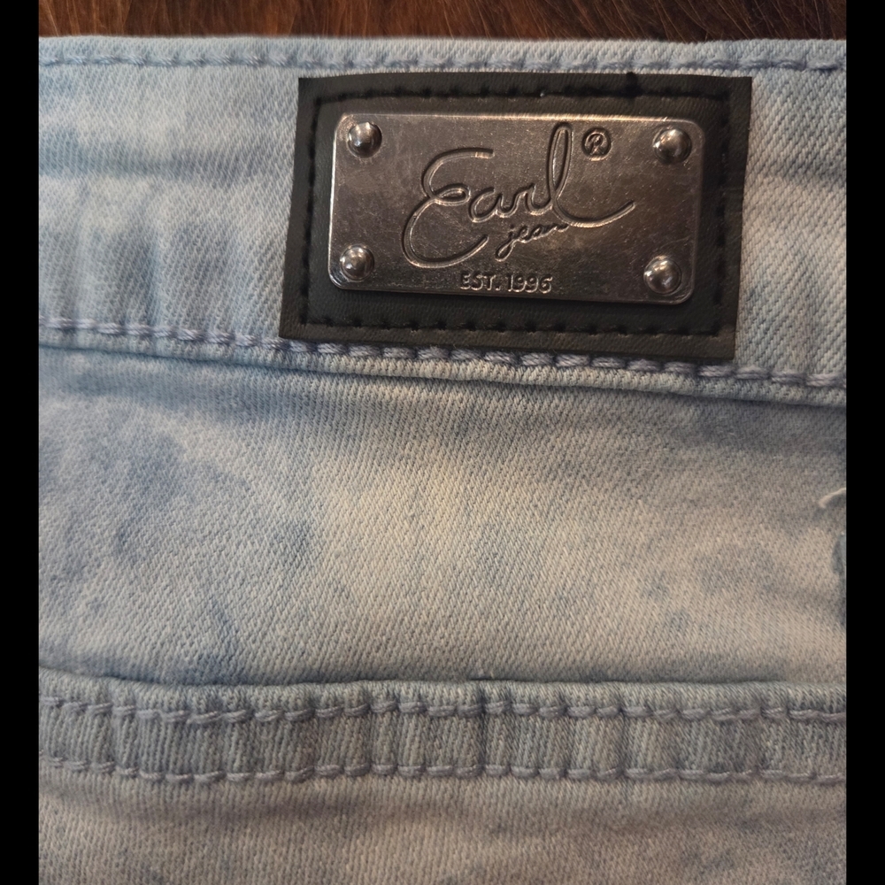 Earl Jeans Blue Skinny Jeans with Unique Acid Wash - Picture 6 of 7